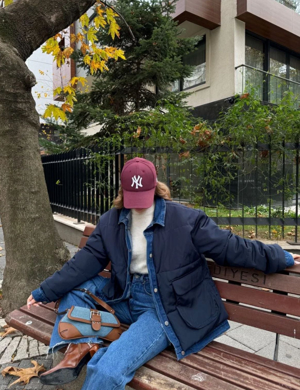 Denim detaylı ceket