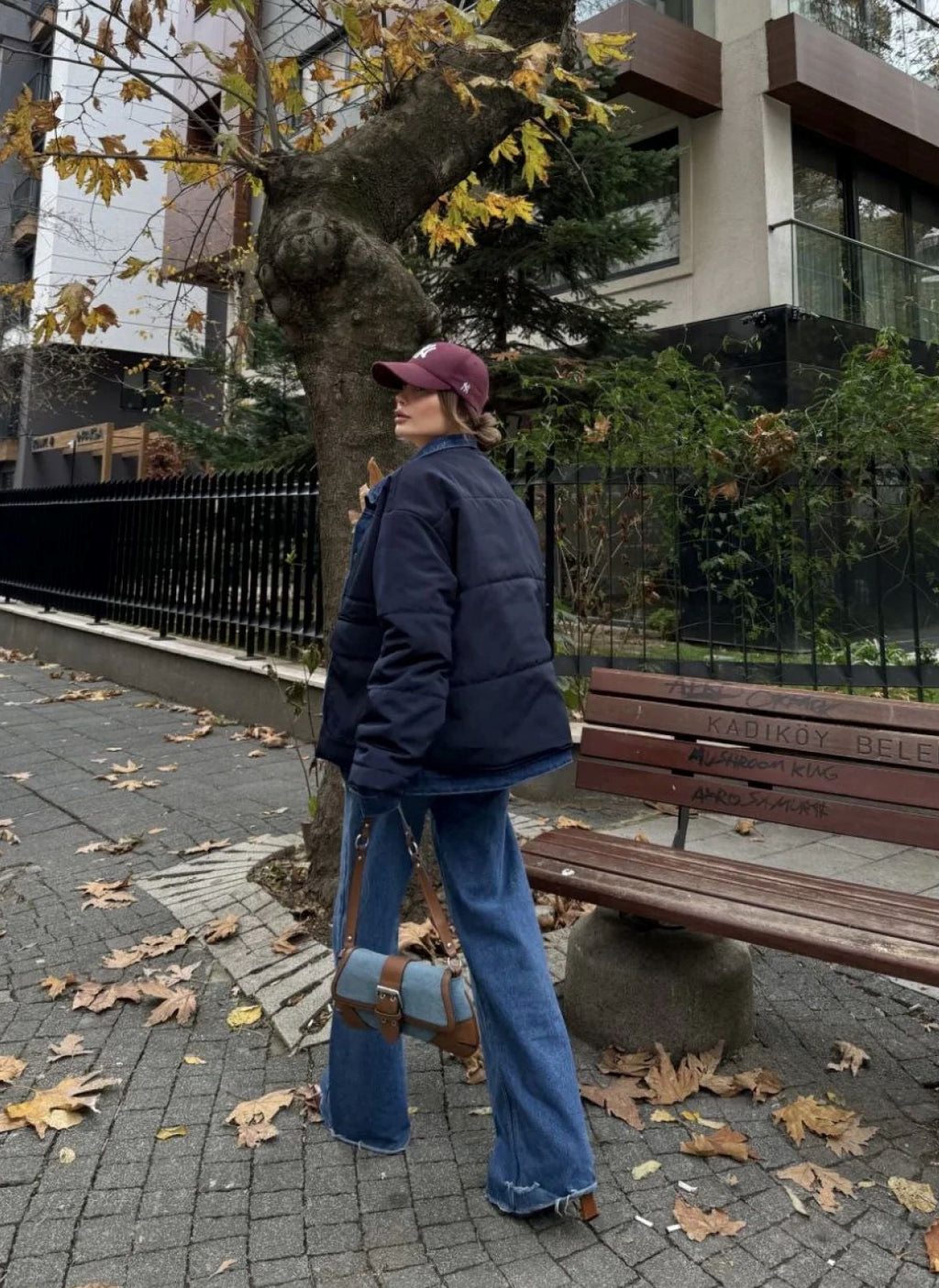 Denim detaylı ceket